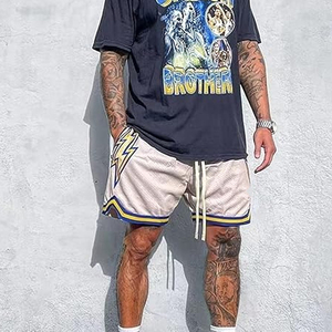 กางเกงบาสเก็ตบอลตาข่ายผู้ชาย OEM มีกระเป๋าข้าง เอวยางยืดพร้อมเชือกผูก  แบบพิมพ์ลายดิจิตอล 3 มิติ  รับสกรีนโลโก้ตามแบบ - Product Image 6