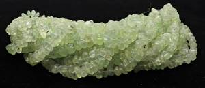 Perles de préhnite brute naturelle 6-7 MM, perles de pierres précieuses de préhnite lisse naturelle, 16 pouces, perles de préhnite brute verte - Product Image 5