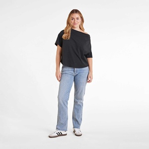 2026 Summer Casual <b>Woman's</b> Eco-Friendly Loose Regular <b>Top</b> Breathable Short-Sleeved Off-the-<b>Shoulder</b> T-Shirt Letter Logo Print - Product Image 6