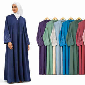 Abaya de Lujo Estilo Dubái Hecha a Mano Lista para Enviar, Diseño con Cristales y Pedrería, Ideal para Ocasiones Especiales, Colecciones 2026 - Product Image 1