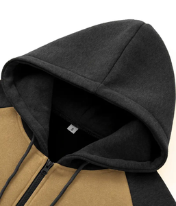 Color-block <b>Blank</b> Fleece <b>Weight</b> No String Fashionable Long Men's Fashion Oversize Cotton Pullover Hoodie Digital Printing - Product Image 6