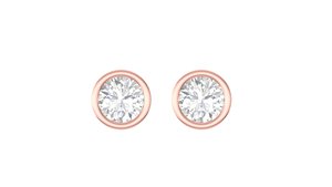 Pendientes Redondos de Oro Amarillo de 14k y 18k con Diamantes Cultivados en Laboratorio, 1 Quilate, Corte Brillante, Joyería Fina, Regalo Elegante para Mujer, B2B - Product Image 3