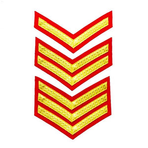 Parches de Chevron Bordados con Rayas Trenzadas al por Mayor, Insignias de Rango, Chevron Masónico, Chevron para Uniformes, Precios de Fábrica - Product Image 4