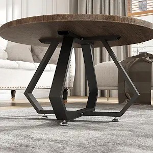Table basse moderne en métal design, base géométrique, structure en acier, pour intérieurs de luxe, fournisseur en gros, mobilier sur mesure - Product Image 2