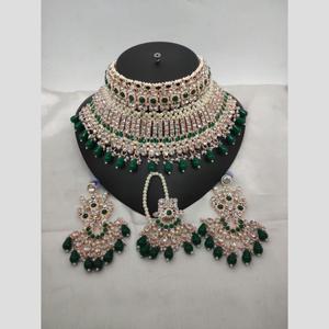 Gold Plated Austrian Stone and <b>Beads</b> Choker Necklace <b>Set</b> 10574029 Exquisite Fine Jewelry <b>Set</b> - Product Image 1