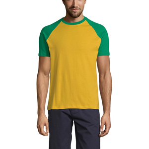 Wholesale Premium Men's <b>Raglan</b> Sleeves <b>T</b>-<b>Shirts</b> 100% Cotton Sportswear Solid 260g Custom Logo Durable Quick Dry Eco-Friendly - Product Image 6