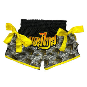กางเกงมวยไทย MMA แบบสั่งทำ OEM สไตล์ลำลอง พิมพ์โลโก้ ระบายอากาศได้ดี ผ้าโพลีเอสเตอร์ ปักลาย ขายส่ง - Product Image 1