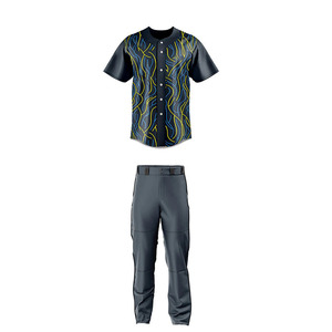 Casual Wear Custom 100%Polyester Short Sleeve Baseball Uniforms Reasonable Price High Quality OEM Service - Product Image 1