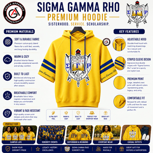 Sweat à capuche en molleton écologique pour femmes, broderie de la sororité Sigma Gamma Rho |   Sweat-shirt de jogging personnalisé sublimé SGRH Sorority, coupe classique - Product Image 5