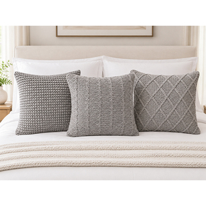 Modern 100% Cotton Woven <b>Cushion</b> <b>Cover</b> Textured Decorative Pillow <b>Cover</b> for Sofa & Bedroom - Product Image 1