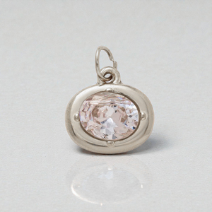 Componente de Colgante de Plata de Ley 925 al por Mayor con Bisel Ovalado de Cuarzo Cristalino, Hecho a Mano, para Fabricación de Joyas con Piedras Preciosas - Product Image 1