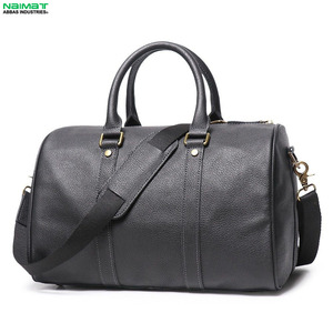 Wholesale Custom Genuine Leather Gym Bag Men Women Full Grain Cowhide Sports Duffle Fitness Travel Tote Weekend Carry on Bag - Product Image 1