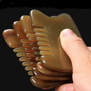 Gua Sha de Cuerno Natural en Forma de Cuerno, Masajeador Facial y de Espalda, Placa de Cuerno para Raspado, Herramienta Gua Sha para la Cara en Venta - Product Image 3