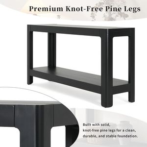 Mirod Elegante Tavolo Console Minimalista Moderno Stile Fattoria con Impiallacciatura in Legno Premium e Angoli Arrotondati - Product Image 4