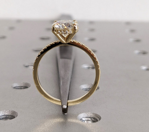 925 Sterling Silver Round Shape Moissanite Diamond <b>Ring</b> Gift For Anniversary & Party - Product Image 2