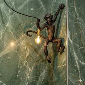 Lámpara de Pared con Forma de Mono, Acabado Multicolor, Escultura Contemporánea de Animal, Decoración Artística para Sala de Estar - Product Image 5