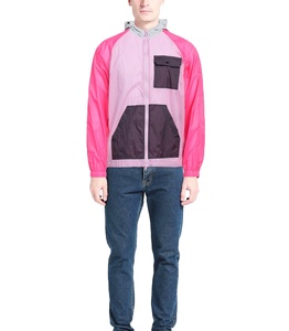 Chaqueta Deportiva para Hombre de Alta Calidad al por Mayor, 100% Poliéster, Transpirable, con Capucha, Cierre de Cremallera, Tallas Grandes, Cortavientos, Diseño Color Block, para Correr - Product Image 2
