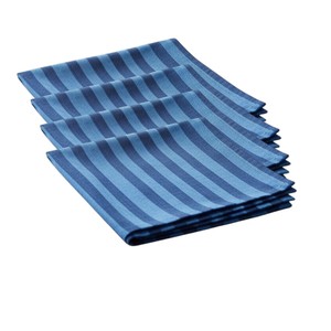 Luxury Dining Napkins <b>Blue</b> Striped Fabric Dinner Napkins for Home Events Hotels Customisable Size Color and Design - Product Image 4
