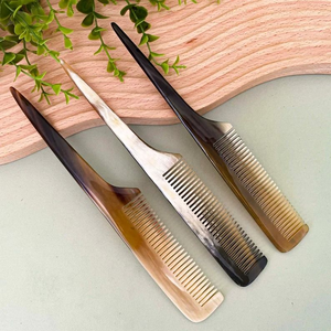 <b>Hot</b> Selling Polished Handmade Eco-Friendly Modern Buffalo Ox Horn <b>Comb</b> for Home & Saloon Use - Product Image 6