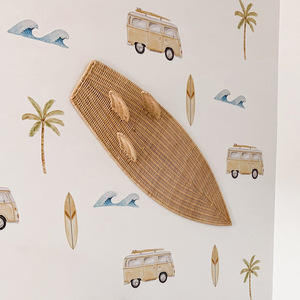 Tablas de surf de ratán de excelente calidad para niños pequeños, juguetes de madera con forma de tabla de surf tejida, arte decorativo. - Product Image 5