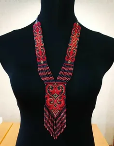 TRENDING Handicrafts /Ukrainian Necklace Massai/for wedding /for gifted/multicolor jewellery/woman long Necklace/With Earring - Product Image 5