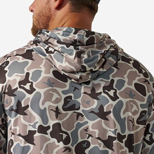 Camisa de Manga Larga con Capucha de Camuflaje para Hombre, Corte Regular, Secado Rápido, Tejido de Poliéster, Ropa Casual de Verano - Product Image 6