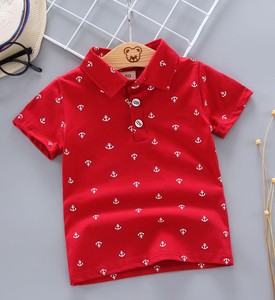 Chemises polo et t-shirts en tricot pour garçons et enfants - Style décontracté en tissu polyester/coton - Product Image 3