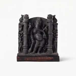 Escultura Tradicional de Vinayaki, Ídolo Sagrado y Raro de la Diosa Hindú Ganesha, Decoración Arquitectónica Antigua para el Hogar o Templo - Product Image 1