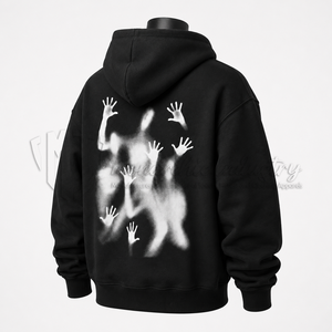 High Quality Pullover 350gsm Oversized <b>Hoodie</b> Custom logo Blank Unisex <b>Black</b> Heavyweight <b>Mens</b> Hoodies - Product Image 4