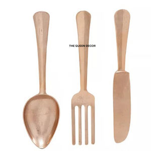 Lot de trois décorations murales en fer doré, art mural abstrait fait main, pour la décoration de la maison et du bureau - Product Image 6