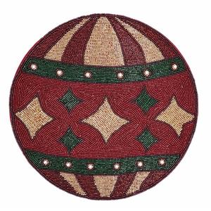 High Quality Glass Beaded Table Mat Handmade Glass Beads <b>Place</b> Mat for <b>Gathering</b> Occasional Decoration and Family Parties - Product Image 6