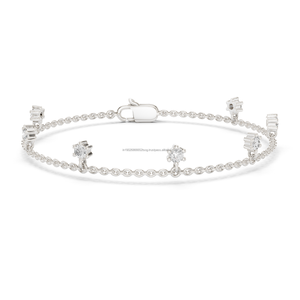 Artisan 925 Colección de pulseras de diamantes naturales artesanales Paleta blanca y plateada - Product Image 2