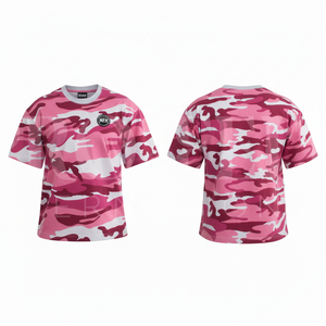 Outdoor Activities Style Men's Camouflage Print Casual T <b>Shirt</b> Short Sleeve Round Neck Cotton <b>Polyester</b> OEM ODM Custom T <b>Shirts</b> - Product Image 4
