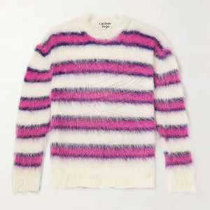 Suéter de Mohair 100% Lana de Primera Calidad, Precio de Fábrica, Color y Logotipo Personalizados, Diseño Transpirable en la Parte Delantera - Product Image 3