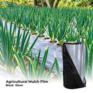 Film de paillage agricole noir et argenté de haute qualité 9kg 0,35mm 255m Film plastique pour paillage en horticulture et culture de légumes - Product Image 4