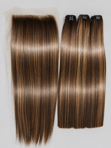 Offre Spéciale AZURA HAIR HD Mèches Brunes Lisses Frontal en Cheveux Humains Grande Densité Double Drawn 250% Pré-Plucké Ligne de Cheveux Naturelle - Product Image 2