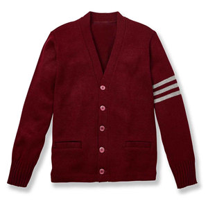 Suéter de punto extralargo de lana/cachemira con cuello en V de calidad premium Cook ForCustom con logotipos de hermandades, fraternidades, escuelas, colegios y universidades - Product Image 3