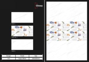 กระเบื้องบุผนังเซรามิกแบบมันเงา พรีเมียม ขนาด 30x60 ซม. 300x600 มม. 12x24 นิ้ว โซลูชั่นตกแต่งผนังภายในที่ทันสมัยสำหรับห้องครัวที่มีสไตล์ - Product Image 2