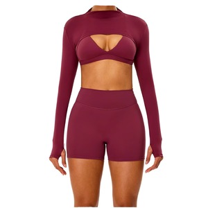 กางเกงโยคะเอวสูงผู้หญิงแบบรัดรูป 2 ชิ้น ผลิตจากผ้าสแปนเด็กซ์/ไนลอน ระบายอากาศได้ดี เป็นมิตรกับสิ่งแวดล้อม พร้อมโลโก้แบบกำหนดเอง ปี 2026 เหมาะสำหรับออกกำลังกายที่ยิมและฟิตเนส - Product Image 1