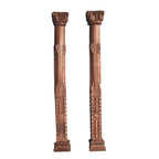 Columna Decorativa Tallada a Mano en Madera de Teca Sólida de Estilo Indio Vintage para Proyectos de Templos, Villas y Hoteles |   Mix Match 1 Contenedor - Product Image 3