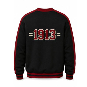 Delta Sigma Theta DSL 13 Crewneck <b>Sweatshirt</b> <b>Red</b> Black Trim <b>Men's</b> Casual Autumn Wear Pullover Knitted Cotton <b>Sweatshirt</b> - Product Image 6