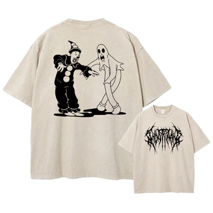 High Quality Custom Oversized Streetwear <b>T</b> Shirt Japanese Fish Graphic <b>Back</b> Print Cotton Breathable Fabric Supplier - Product Image 5