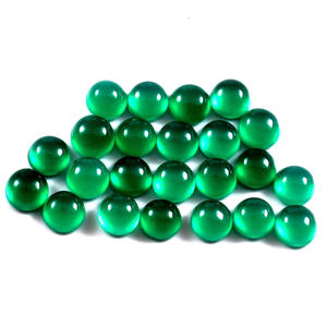 2X2mm naturel vert Onyx rond dos plat Cabochon Semi-précieux fait à la main en vrac pierres précieuses fabrication de bijoux en gros Lot - Product Image 1