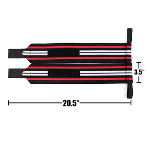 Bandes de poignet de musculation personnalisées avec logo imprimé, respirantes, légères, couleur unie, en stock pour la gym et le fitness, prix abordable, OEM - Product Image 2