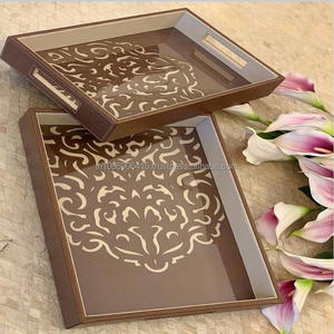 Juego de bandeja de almacenamiento de diseño clásico de madera hecha a mano, tipo de suelo en forma de rectángulo, instalación, capacidad personalizable para la cocina - Product Image 1