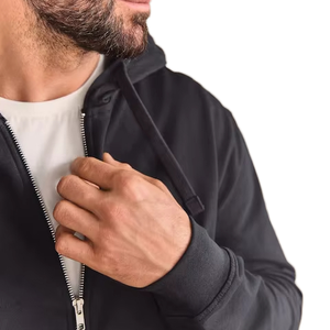 เสื้อมีฮู้ดของผู้ชายผ้าคอตตอน100% มีฮู้ดปักดีไซน์3D มัดย้อมธรรมดาพิมพ์ลายทรงหลวมสำหรับฤดูหนาว - Product Image 1