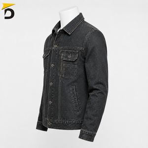 Chaqueta de Mezclilla para Hombre, Diseño Resistente, Textura Rugosa, Ajuste Cómodo, Estilo Versátil, Informal, para Viajes, Actividades al Aire Libre, Impermeable - Product Image 2