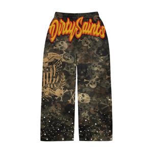 Survêtements de jogging streetwear personnalisés effet vieilli, épais, respirants, hiver, grandes tailles, avec impression sérigraphiée, sweat à capuche zippé et pantalon de survêtement - Product Image 5