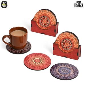 Acacia wood coasterswood tropical leaf coaster teak wood coaster round wooden bulk coasters customisable wood coaster - Product Image 3