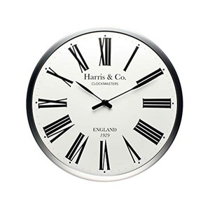 Premium Black/Gold Metal Round Industrial Handmade <b>Wall</b> <b>Clock</b> 80cm Diameter | Harris & Co. Clockmaster Design - Product Image 2